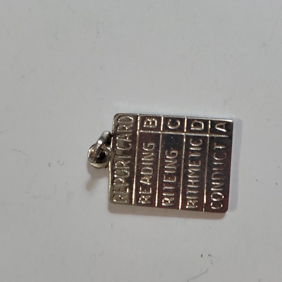 1960s sterling silver report card charm - Picture 1 of 2